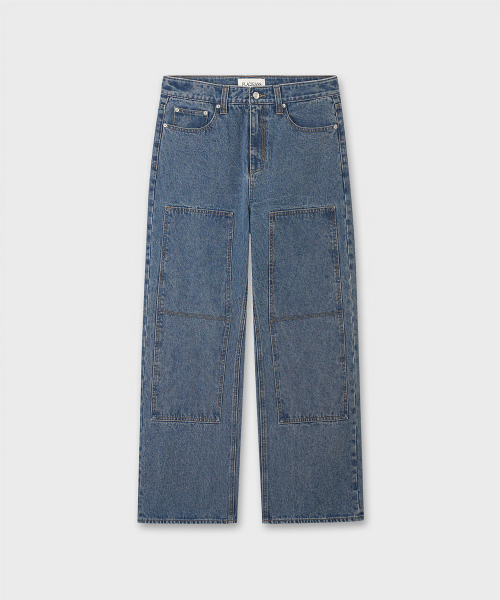 PLAC(プラック)の「カーペンター ストレート デニムパンツ T25 ミッドブルー(デニムパンツ・メンズ・その他・SMALL/MEDIUM/LARGE)」の1枚目の写真