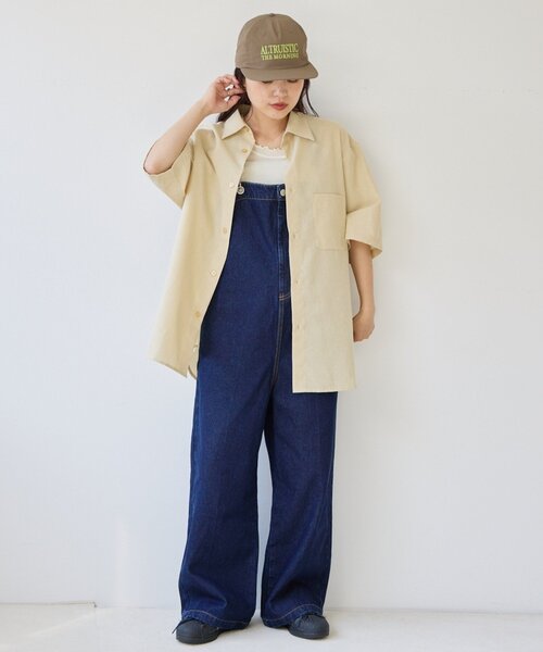 CIAOPANIC TYPY（チャオパニックティピー）の「【UNISEX】織りワッフルレギュラーカラーシャツ（シャツ/ブラウス・レディース・チャコールグレー/ベージュ・MEDIUM/LARGE）」の8枚目の写真