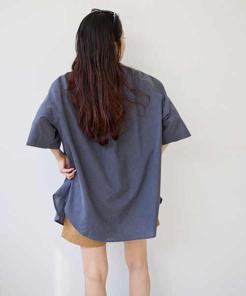 CIAOPANIC TYPY（チャオパニックティピー）の「【UNISEX】織りワッフルレギュラーカラーシャツ（シャツ/ブラウス・レディース・チャコールグレー/ベージュ・MEDIUM/LARGE）」の14枚目の写真