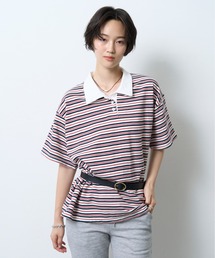 Border Polo Oversize Tee / ボーダーポロオーバーサイズT
