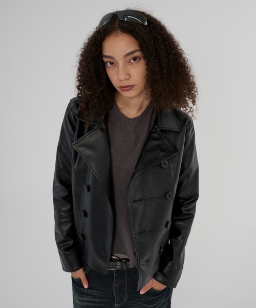 WISH FOR EVER（ウィッシュフォーエバー）の「ARTIFICIAL NAPOLEON CLASSIC SHORT JACKET/アーティフィシャル ナポレオン クラシック ショート ジャケット（ブルゾン・メンズ・ブラウン/ブラック・LARGE/MEDIUM/SMALL）」の17枚目の写真