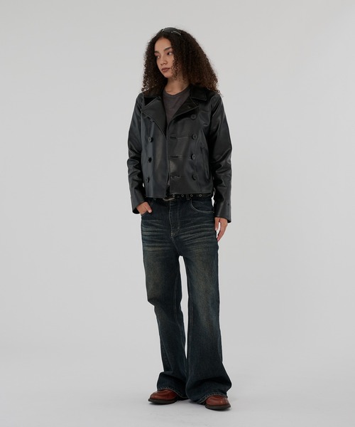 WISH FOR EVER（ウィッシュフォーエバー）の「ARTIFICIAL NAPOLEON CLASSIC SHORT JACKET/アーティフィシャル ナポレオン クラシック ショート ジャケット（ブルゾン・メンズ・ブラウン/ブラック・LARGE/MEDIUM/SMALL）」の13枚目の写真