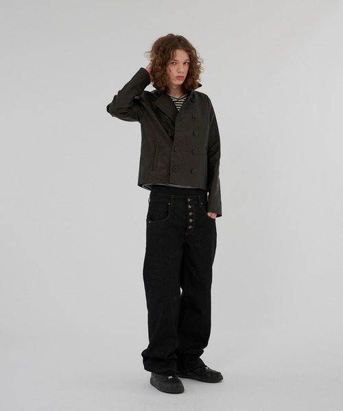 WISH FOR EVER（ウィッシュフォーエバー）の「ARTIFICIAL NAPOLEON CLASSIC SHORT JACKET/アーティフィシャル ナポレオン クラシック ショート ジャケット（ブルゾン・メンズ・ブラウン/ブラック・LARGE/MEDIUM/SMALL）」の7枚目の写真