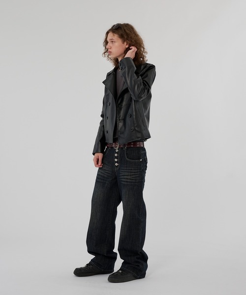 WISH FOR EVER（ウィッシュフォーエバー）の「ARTIFICIAL NAPOLEON CLASSIC SHORT JACKET/アーティフィシャル ナポレオン クラシック ショート ジャケット（ブルゾン・メンズ・ブラウン/ブラック・LARGE/MEDIUM/SMALL）」の20枚目の写真