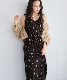 mysty woman | ベロア刺繍キャミワンピース 1052517(ワンピース)