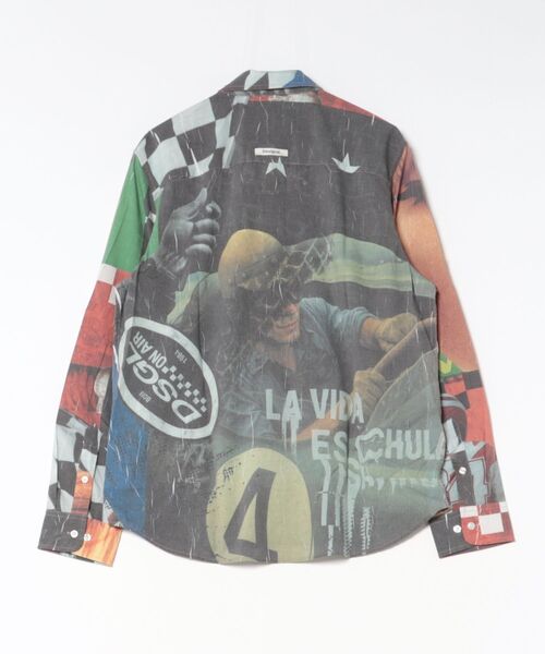 Desigual(デシグアル)の「レーシング フォトコラージュ 長袖シャツ【2026-2027年秋冬新作】(シャツ/ブラウス・メンズ・レッド・XS/S/M/L)」の6枚目の写真