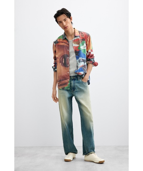 Desigual(デシグアル)の「レーシング フォトコラージュ 長袖シャツ【2026-2027年秋冬新作】(シャツ/ブラウス・メンズ・レッド・XS/S/M/L)」の5枚目の写真
