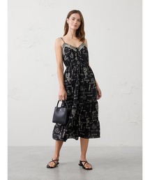 BANANA REPUBLIC FACTORY STORE ストラップエンブロイダリーティアードミディワンピース