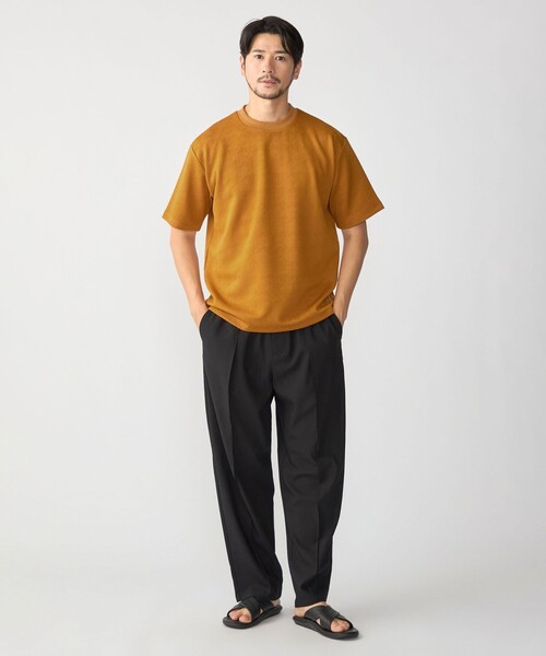 SHIPS(シップス)の「SHIPS: ハウンドトゥース 膨れ ジャカード ショートスリーブ Tシャツ(Tシャツ/カットソー・メンズ・グレー/イエロー系/ブラック/ホワイト・MEDIUM/X-LARGE/SMALL/LARGE)」の19枚目の写真