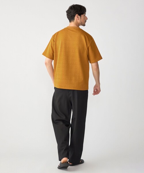 SHIPS(シップス)の「SHIPS: ハウンドトゥース 膨れ ジャカード ショートスリーブ Tシャツ(Tシャツ/カットソー・メンズ・グレー/イエロー系/ブラック/ホワイト・MEDIUM/X-LARGE/SMALL/LARGE)」の21枚目の写真