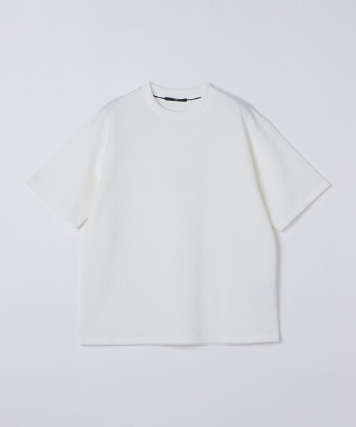 SHIPS(シップス)の「SHIPS: ハウンドトゥース 膨れ ジャカード ショートスリーブ Tシャツ(Tシャツ/カットソー・メンズ・グレー/イエロー系/ブラック/ホワイト・MEDIUM/X-LARGE/SMALL/LARGE)」の9枚目の写真