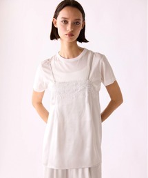 Marilyn Moon | eyelash lace satin camisole(キャミソール)
