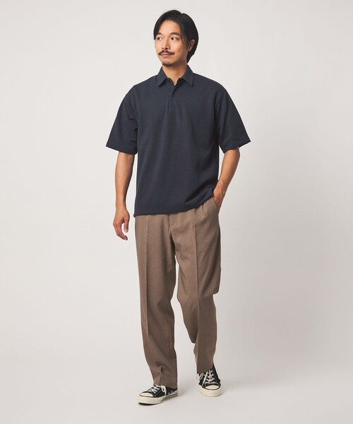 A DAY IN THE LIFE UNITED ARROWS（アデイインザライフユナイテッドアローズ）の「バウンシー ツイル リラックスポロシャツ＜A DAY IN THE LIFE＞（ポロシャツ・メンズ・ベージュ/ネイビー/ホワイト・L/M）」の5枚目の写真