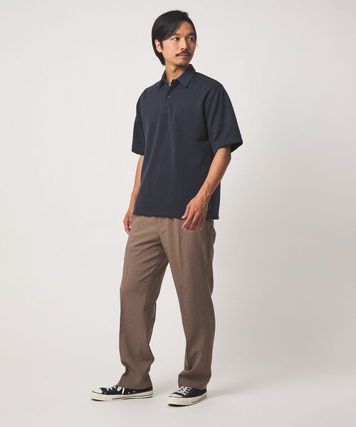 A DAY IN THE LIFE UNITED ARROWS（アデイインザライフユナイテッドアローズ）の「バウンシー ツイル リラックスポロシャツ＜A DAY IN THE LIFE＞（ポロシャツ・メンズ・ベージュ/ネイビー/ホワイト・L/M）」の6枚目の写真