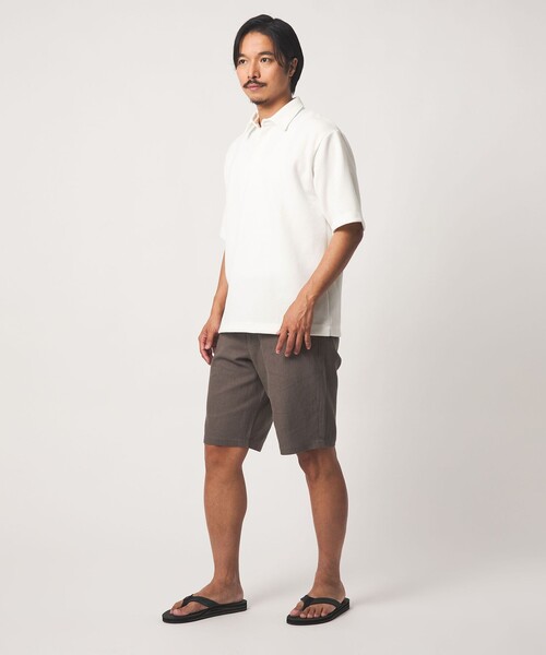 A DAY IN THE LIFE UNITED ARROWS（アデイインザライフユナイテッドアローズ）の「バウンシー ツイル リラックスポロシャツ＜A DAY IN THE LIFE＞（ポロシャツ・メンズ・ベージュ/ネイビー/ホワイト・L/M）」の9枚目の写真