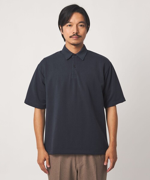 A DAY IN THE LIFE UNITED ARROWS（アデイインザライフユナイテッドアローズ）の「バウンシー ツイル リラックスポロシャツ＜A DAY IN THE LIFE＞（ポロシャツ・メンズ・ベージュ/ネイビー/ホワイト・L/M）」の10枚目の写真