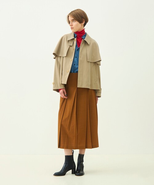 WEB先行予約】コットンナイロンシャンブレー ケープコート（その他