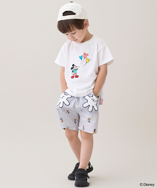 petit main(プティマイン)の「【Disney】総柄ハーフパンツ(その他パンツ・キッズ・ネイビー/ターコイズブルー/ライトグレー・90cm/100cm/120cm/80cm/110cm/130cm)」の2枚目の写真