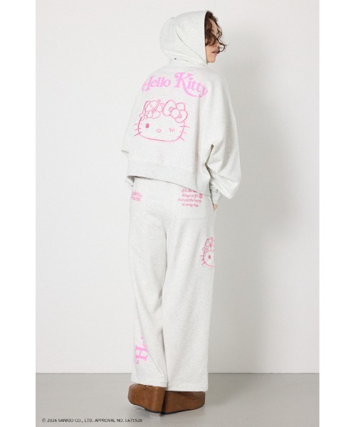 RODEO CROWNS WIDE BOWL(ロデオクラウンズワイドボウル)の「(HELLOKITTY)アップリケジップフーディー(パーカー・レディース・ブラック/グリーン系その他/グレー×ホワイト・FREE)」の15枚目の写真