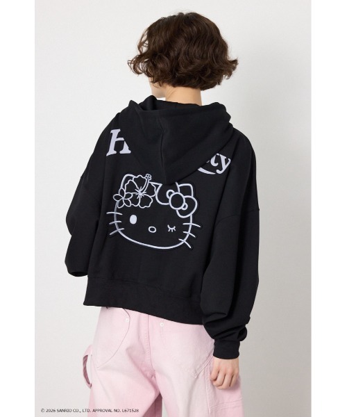 RODEO CROWNS WIDE BOWL(ロデオクラウンズワイドボウル)の「(HELLOKITTY)アップリケジップフーディー(パーカー・レディース・ブラック/グリーン系その他/グレー×ホワイト・FREE)」の16枚目の写真