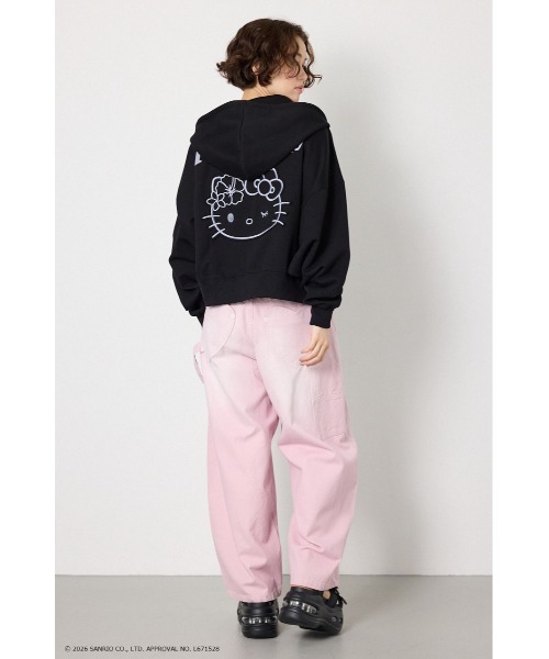 RODEO CROWNS WIDE BOWL(ロデオクラウンズワイドボウル)の「(HELLOKITTY)アップリケジップフーディー(パーカー・レディース・ブラック/グリーン系その他/グレー×ホワイト・FREE)」の21枚目の写真