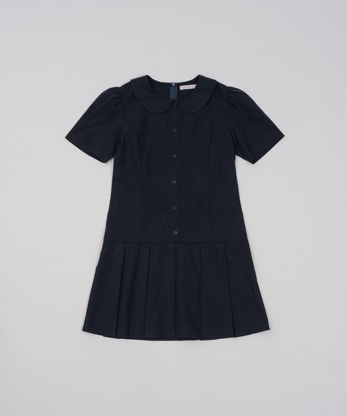 shesaidthat(シーセッドザット)の「shesaidthat - 丸襟プリーツワンピース / Round Collar Pleated Dress(ワンピース・レディース・ネイビー/ダークグレー・FREE)」の14枚目の写真