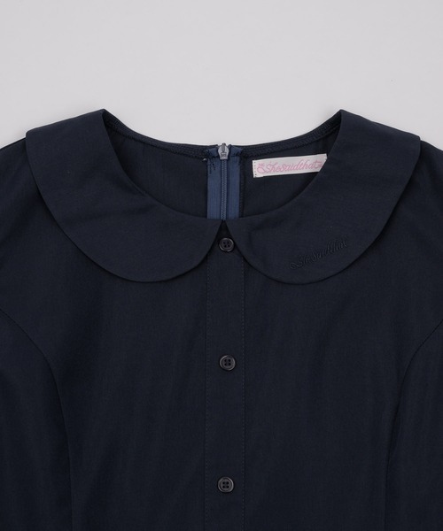 shesaidthat(シーセッドザット)の「shesaidthat - 丸襟プリーツワンピース / Round Collar Pleated Dress(ワンピース・レディース・ネイビー/ダークグレー・FREE)」の16枚目の写真