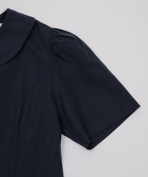 shesaidthat(シーセッドザット)の「shesaidthat - 丸襟プリーツワンピース / Round Collar Pleated Dress(ワンピース・レディース・ネイビー/ダークグレー・FREE)」の18枚目の写真