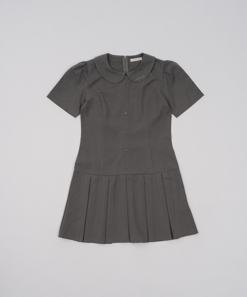 shesaidthat(シーセッドザット)の「shesaidthat - 丸襟プリーツワンピース / Round Collar Pleated Dress(ワンピース・レディース・ネイビー/ダークグレー・FREE)」の12枚目の写真