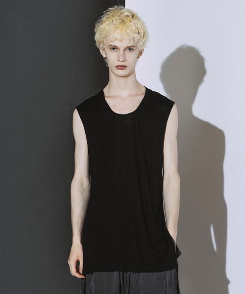 NO ID.（ノーアイディ）の「【NO ID.】Drawstrings Sleeveless Pullover / ドローストリングス スリーブレス プルオーバー（Tシャツ/カットソー・メンズ・ブラック/グレー/ホワイト・ONE SIZE）」の8枚目の写真