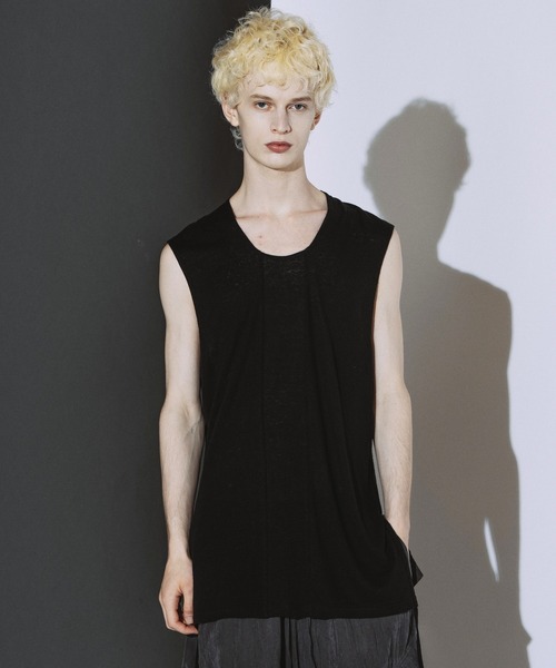 NO ID.（ノーアイディ）の「【NO ID.】Drawstrings Sleeveless Pullover / ドローストリングス スリーブレス プルオーバー（Tシャツ/カットソー・メンズ・ブラック/グレー/ホワイト・ONE SIZE）」の11枚目の写真