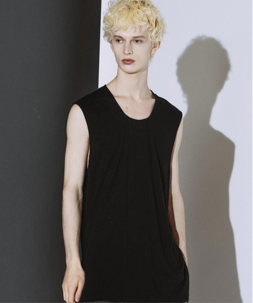 NO ID.（ノーアイディ）の「【NO ID.】Drawstrings Sleeveless Pullover / ドローストリングス スリーブレス プルオーバー（Tシャツ/カットソー・メンズ・ブラック/グレー/ホワイト・ONE SIZE）」の5枚目の写真
