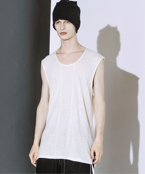 NO ID.（ノーアイディ）の「【NO ID.】Drawstrings Sleeveless Pullover / ドローストリングス スリーブレス プルオーバー（Tシャツ/カットソー・メンズ・ブラック/グレー/ホワイト・ONE SIZE）」の15枚目の写真