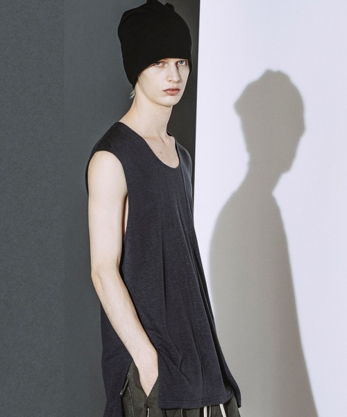 NO ID.（ノーアイディ）の「【NO ID.】Drawstrings Sleeveless Pullover / ドローストリングス スリーブレス プルオーバー（Tシャツ/カットソー・メンズ・ブラック/グレー/ホワイト・ONE SIZE）」の19枚目の写真
