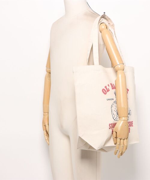 Ol' Basics(オールベーシックス)の「Ol' Basics(オール・ベーシックス) トートバッグ キャンバス ワーカーイラスト ロゴ プリント 鞄 BAG アメカジ メンズ レディース ユニセックス Lサイズ(トートバッグ・レディース・ナチュラル・FREE)」の6枚目の写真