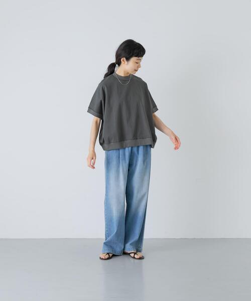 かぐれ(カグレ)の「天竺 ワイドプルオーバー(Tシャツ/カットソー・レディース・ブラック/グレー系その他・FREE)」の9枚目の写真