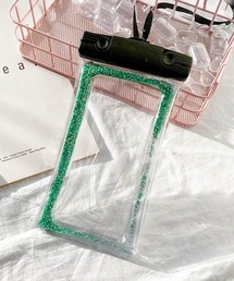 Cinderella（シンデレラ）の「防水ケース スマホ防水ケース 防水ポーチ プール 海水浴 海 水中撮影 IPX8 オーロラ ビーズ グリッター クリア 防水 スマホケース 完全防水 水深30m 高等科99% ビニール製 オーロラカラー クリアケース シュノーケリング ダイビング 水遊び アウトドア キャンプ フェス 雨天 スマホ（その他）」