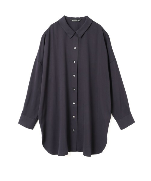 mizuiroind（ミズイロインド）の「mizuiro ind T/Rワイドチュニックシャツ（シャツ/ブラウス・レディース・ベージュ/ブラック/ネイビー/サンドベージュ・FREE）」の4枚目の写真