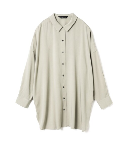 mizuiroind（ミズイロインド）の「mizuiro ind T/Rワイドチュニックシャツ（シャツ/ブラウス・レディース・ベージュ/ブラック/ネイビー/サンドベージュ・FREE）」の5枚目の写真