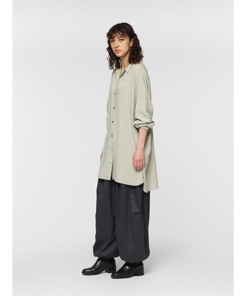 mizuiroind（ミズイロインド）の「mizuiro ind T/Rワイドチュニックシャツ（シャツ/ブラウス・レディース・ベージュ/ブラック/ネイビー/サンドベージュ・FREE）」の14枚目の写真