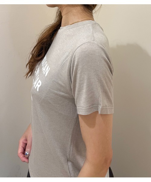 Desert Rose(デザートローズ)の「【MoNiLE/モニーレ】レーヨンサマーウールロゴTシャツ(Tシャツ/カットソー・レディース・ベージュ・FREE)」の6枚目の写真