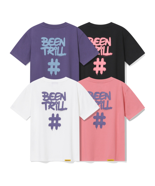 BEENTRILL(ビントリル)の「ウィメンズスプレーハッシュタグ半袖Tシャツ(ブラック)(Tシャツ/カットソー・レディース・その他・SMALL/X-SMALL)」の4枚目の写真