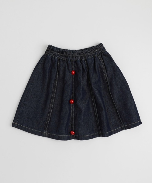 URBAN CHERRY(アーバンチェリー)の「【3点セット】ノースリーブトップス+フラワーキャミ+デニムスカート(キャミソール・キッズ・レッド・110cm/120cm/130cm/140cm)」の21枚目の写真