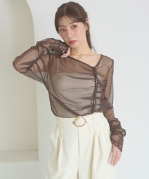 crinkly sheer tops / クシュクシュシアートップス