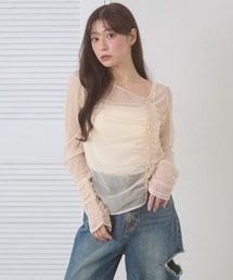 crinkly sheer tops / クシュクシュシアートップス