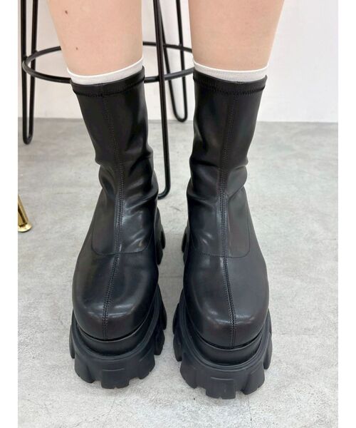EVRIS(エヴリス)の「ストレッチフィットプラットフォームブーツ(ブーツ・レディース・ブラック/その他1・SMALL/MEDIUM/LARGE)」の8枚目の写真