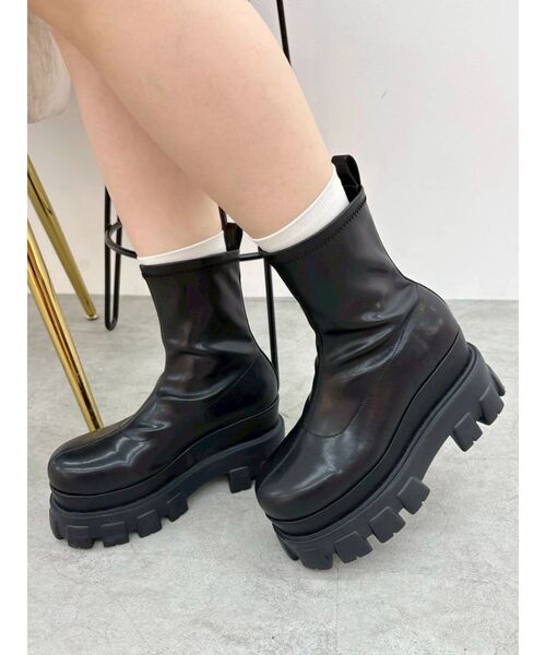 EVRIS(エヴリス)の「ストレッチフィットプラットフォームブーツ(ブーツ・レディース・ブラック/その他1・SMALL/MEDIUM/LARGE)」の9枚目の写真