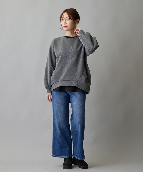 WALDO(ウォルド)の「布帛ヘムドッキングロングスリーブTシャツ(Tシャツ/カットソー・レディース・ブラック/オフホワイト・FREE)」の11枚目の写真