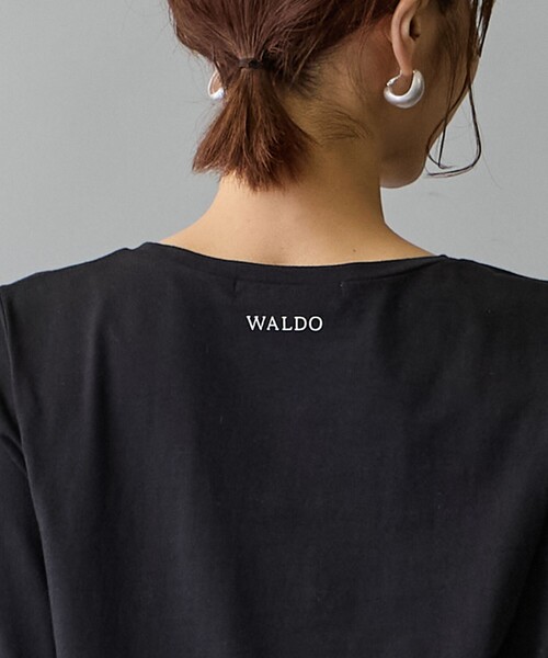 WALDO(ウォルド)の「布帛ヘムドッキングロングスリーブTシャツ(Tシャツ/カットソー・レディース・ブラック/オフホワイト・FREE)」の15枚目の写真