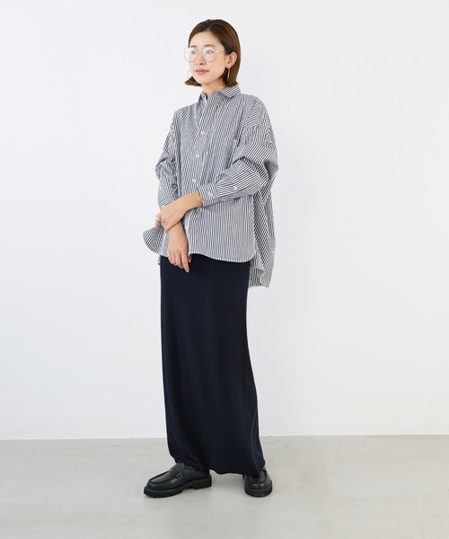TICCA(ティッカ)の「【TICCA】スクエアビッグストライプシャツ(シャツ/ブラウス・レディース・ホワイト×ブラック・1)」の4枚目の写真